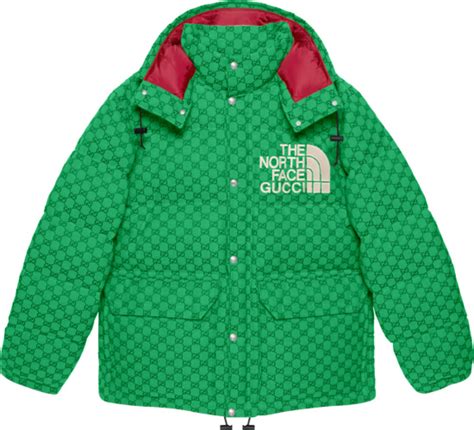 gucci north face jacket green|More.